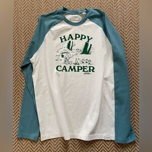 NWOT L.L.Bean x Peanuts Happy Camper Raglan Long Sleeve T-Shirt UNISEX